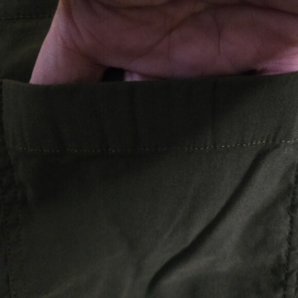 Anthropologie Maeve The Colette Magic Fabric Cropped Wide Leg Pant Fern Size 31 - Picture 7 of 11